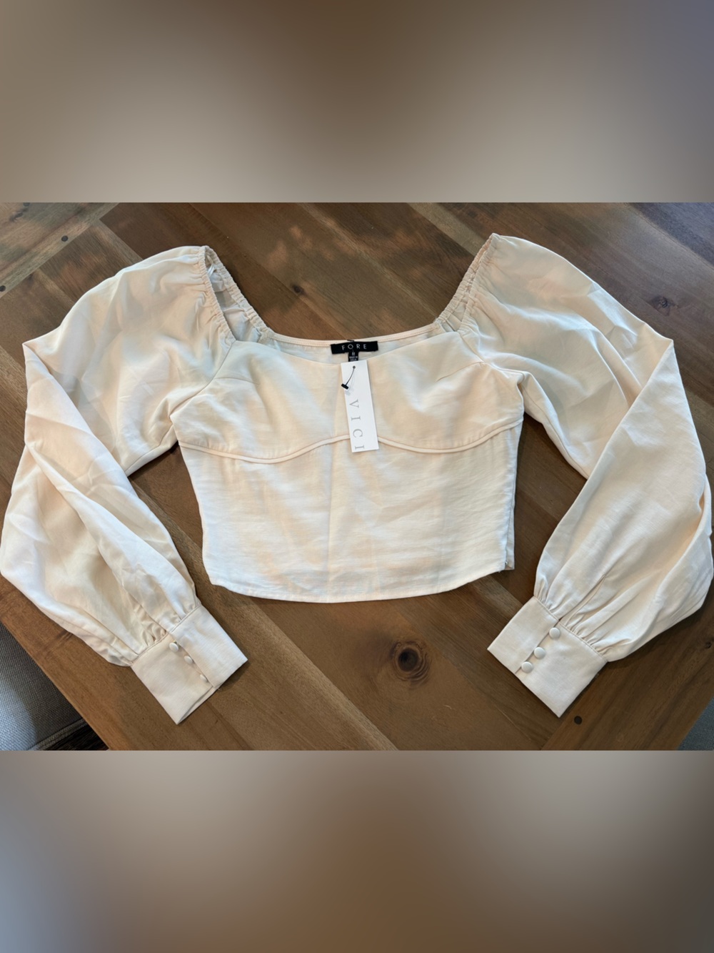 NWT Vici Cream Top